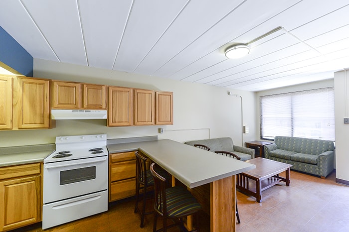 Margaret Morrison Apartments Kitchen and Living Room